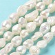 Naturales keshi abalorios de perlas hebras PEAR-Z002-10-2