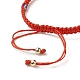Bracelet de perles tressées en résine mauvais œil avec perles d'animaux en alliage pour femmes BJEW-JB09186-6