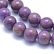 Lepidolita natural / hebras de perlas de piedra de mica púrpura G-L552H-09D-2