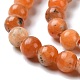 Natural Orange Calcite Beads Strands G-E576-74C-3