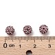 Demi-percé cristal tchèque strass pavé de perles de boule disco RB-A059-H6mm-PP8-212-3