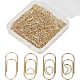CRASPIRE 100Pcs 4 Styles Gold Paper Clips Carbon Steel Paperclips Oval Round Moon Heart Bookmark Marking Clips with Plastic Storage Box for DIY Office School Stationery Document Sorting Organizing FIND-CP0001-48-1