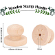 Mango de sello de madera benecreat DIY-BC0004-52-2