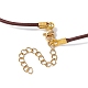 Halsketten mit Schmetterlingsanhänger aus legierter Emaille NJEW-JN04580-03-5