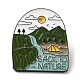 Outdoor Camping Theme with Word Back To Nature Enamel Pin JEWB-D020-02A-1
