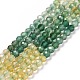 Perles synthétiques de quartz jaune vert G-C009-A11-1