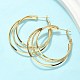 Тройные серьги-кольца из латуни для женщин EJEW-U050-02G-2