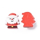 クリスマステーマ不透明樹脂カボション  サンタクロース  27x24x7.5mm RESI-F042-01D-1