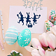 BENECREAT 2pcs Easter Bunny Metal Dies Easter Egg Dancing Rabbit Flower Cutting Stencils for DIY Scrapbooking DIY-WH0309-748-4