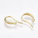 Brass Earring Hooks X-KK-T038-253G-2