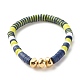 Bracelet extensible fait main en perles heishi en argile polymère BJEW-JB07326-01-1