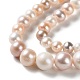 Fili di perle di perle d'acqua dolce coltivate naturali PEAR-E018-80-3