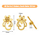 DICOSMETIC 40Pcs 2 Colors Tibetan Style Alloy Flower Toggle Clasps FIND-DC0004-34-2