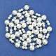 Chaînes en perles de verre rondes manuelles pour fabrication de bracelets et colliers AJEW-JB00055-01-2