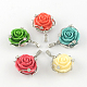 Rose Flower Dyed Synthetic Coral Pendants CORA-R014-M-1