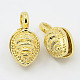 Real 18K Gold Plated Brass Buddhist Pendants KK-K090-03G-1