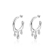 Boucles d'oreilles pendantes en forme de larme en acier inoxydable français DL0192-2-1