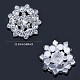 CHGCRAFT 6Pcs Rhinestone Shank Buttons Sew on Rhinestone Buttons Flower Crystal Buttons Embellishments for Jewelry Making Clothes Earring Wedding Decoration BUTT-CA0001-16A-3