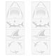 Gorgecraft 8 hojas de pegatina de tiburón para coche DIY-GF0006-81-1