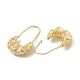 Brass Croissant Hoop Earrings for Women KK-K271-07G-2