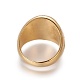 Chapado iónico (ip) 304 anillos de sello de acero inoxidable para hombres RJEW-F097-08G-2