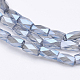 Chapelets de perles en verre transparent électrolytique EGLA-E046-D05-3