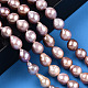 Fili di perle di keshi di perle barocche naturali PEAR-S020-L16-2