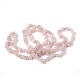 Granos naturales de abalorios de cuarzo rosa X-F007-4