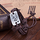 Unisex pulseras de cordón de cuero de moda BJEW-BB15581-B-6
