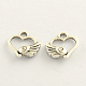 Open Heart with Angel Wing Tibetan Style Zinc Alloy Charms TIBEP-Q033-82-1