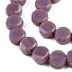 Chapelets de perles en verre opaque de couleur unie GLAA-N052-05B-A07-3