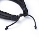 Vachette réglable cordon en cuir bracelets multi-brins BJEW-JB04436-02-3