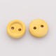 2 redondas plana accesorios de la ropa -TALADRO diminutos botones de costura de madera X-BUTT-M001-03-2