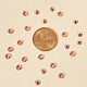Crémaillère placage et vide placage laiton perles casquettes ensembles KK-PH0025-03RG-RS-4