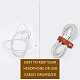 Gorgecraft 20 pcs sangles de câble en cuir attaches de câble organisateurs de câbles gestion de cordon pour câble USB fils de casque FIND-GF0001-03-5