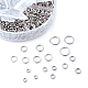 Kissitty 304 anelli di salto aperti in acciaio inossidabile STAS-KS0001-01-2