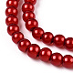 Cottura dipinto di perle di vetro perlato fili di perline rotondo X-HY-Q003-4mm-74-3