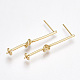 Brass Stud Earring Findings X-KK-T038-237G-1