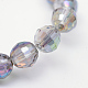 Chapelets de perles en verre électroplaqué EGLA-R041-8mm-01-2