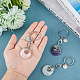 SUPERFINDINGS 3Pcs Tree of Life Gemstone Keychain Natural Chakra Crystal Key Ring Lucky Charms ID Tag Key Ring for Women Girls KEYC-PH01449-3