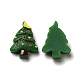 クリスマス オペーク レジン カボション  クリスマスツリー  グリーン  22.5x16.5x6mm RESI-K019-37-2