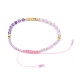 Adjustable Nylon Thread Braided Bead Bracelets BJEW-JB05161-01-3