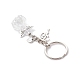 Брелок из стекла и сплава в тибетском стиле KEYC-MZ00037-10-4