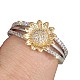 Латунные кольца на палец с фианитом и паве FS-WG273A5-01-4
