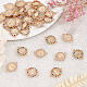 GOMAKERER 40Pcs 2 Styles Flat Round Alloy Connector Charms FIND-GO0001-33-4