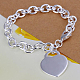 Bracelets en laiton avec breloque de cœur pour femmes BJEW-BB12632-1