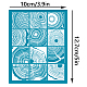 Olycraft 4x5 pollice stencil di argilla venatura del legno modello schermo di seta per argilla polimerica piazza ceppo di albero schermo di seta stencil maglia di trasferimento stencil pianta maglia stencil per argilla polimerica creazione di gioielli DIY-WH0341-280-2