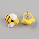 Alfileres de empuje de abeja de plástico AJEW-WH0189-56-2