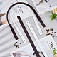 SUPERFINDINGS 2 Sets 2 Colors White Bronze Faux Leather Purse Handles 60x1.85cm PU Leather Bag Strap Replacement with Iron Rivets White and Brown Handbag Handle Belt for Bag Making Supplies FIND-FH00007-94A-4