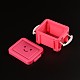 Cuboid with Smile Face Shaped PVC Sundries Boxes Bead Storage Containers CON-L001-07-2